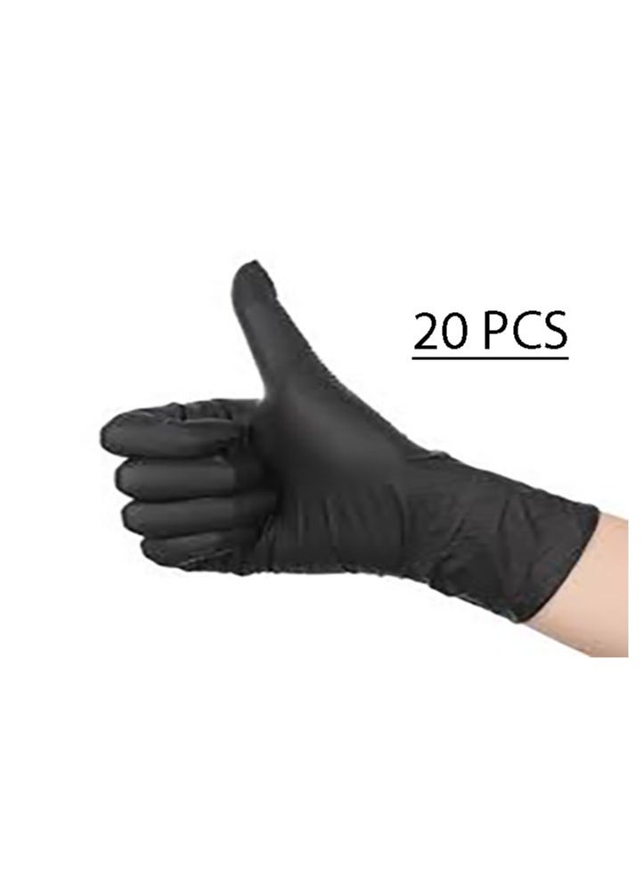 Gloves Nitrile black- 20 PCS Size M - Image 2