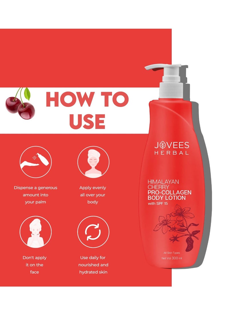 Jovees Herbal Himalayan Cherry Hand Body Lotion 300ml - Image 3