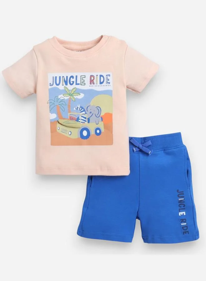 victor and jane Victor And Jane Boys Jungle Ride Graphic T-Shirt and Shorts Set