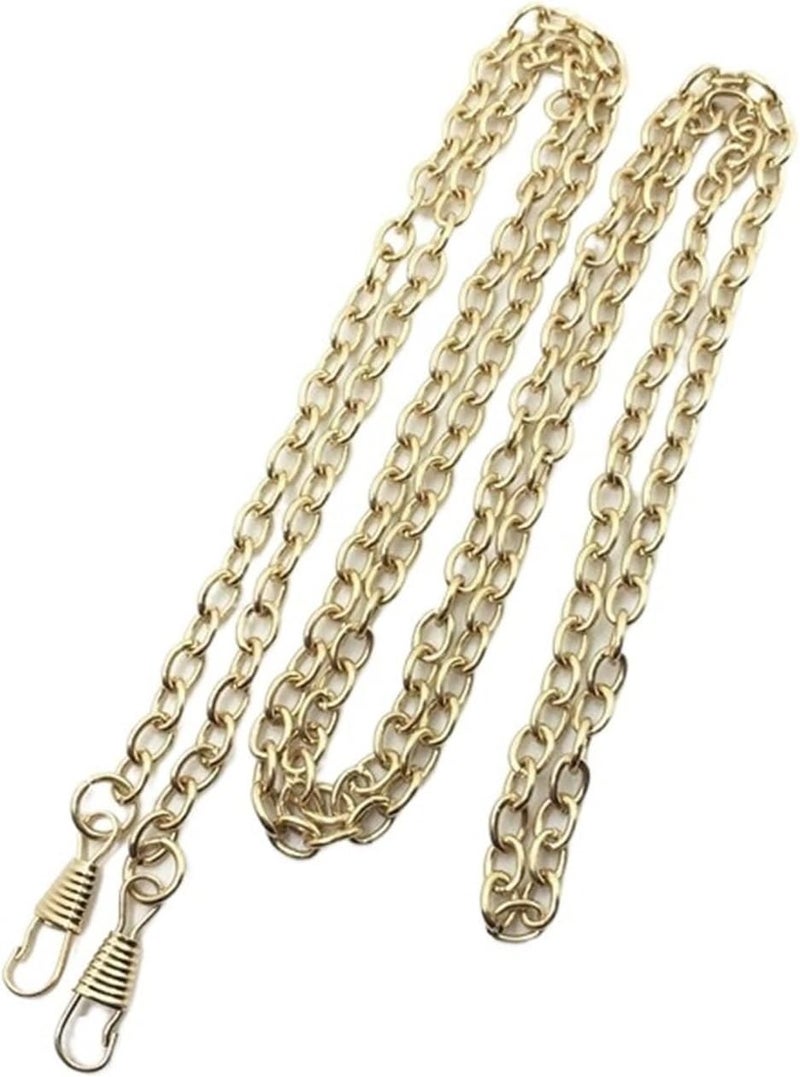 Bag Strap 40/60/100/120 Cm Gold Metal Bag Chain Buckle Women's Shoulder Strap Bag Replacement Crossbody Bag Chain Bag Accessories Handbag Strap(100cm) - Image 1