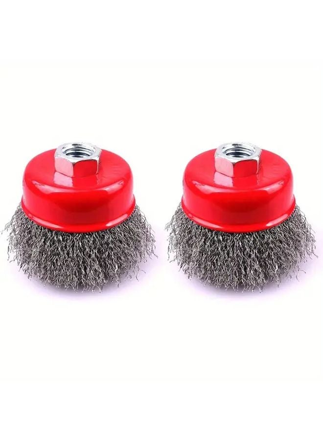 عبوتين من فرشاة الأسلاك المتينة مقاس 3 بوصة لإزالة الصدأ والطلاء وتنظيف المثاقب - Image 1