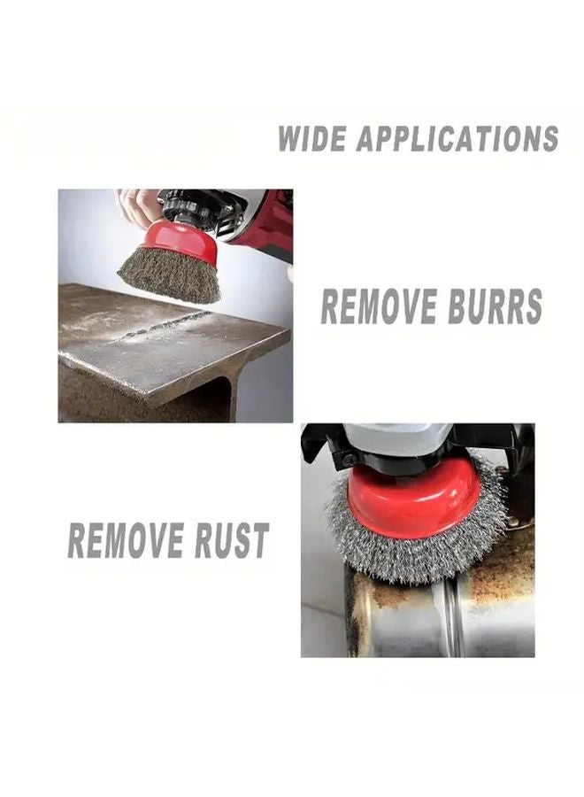 عبوتين من فرشاة الأسلاك المتينة مقاس 3 بوصة لإزالة الصدأ والطلاء وتنظيف المثاقب - Image 4