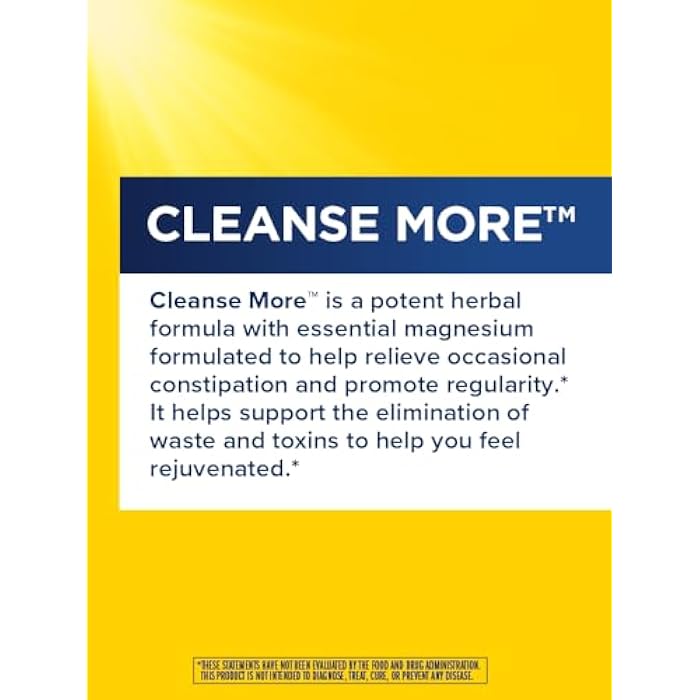 Renew Your Life CleanseMore Overnight Formula Herbs & Magnesium | Gluten Free Non-GMO | 60 Vegetarian Capsules - Image 4