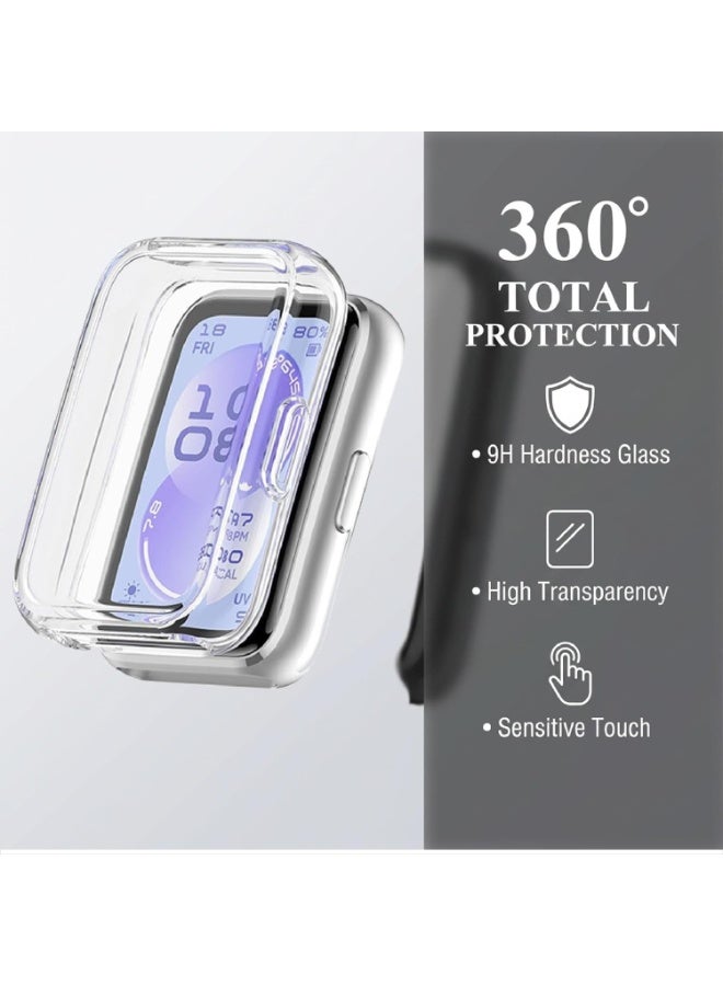 Yunpy Full Coverage TPU Case Screen Protector for Huawei Band 11, 360° Shockproof Bumper Protective Cover, Anti-Scratch HD Clear Protector for Huawei Band 11 Smart Watch Clear - Image 2