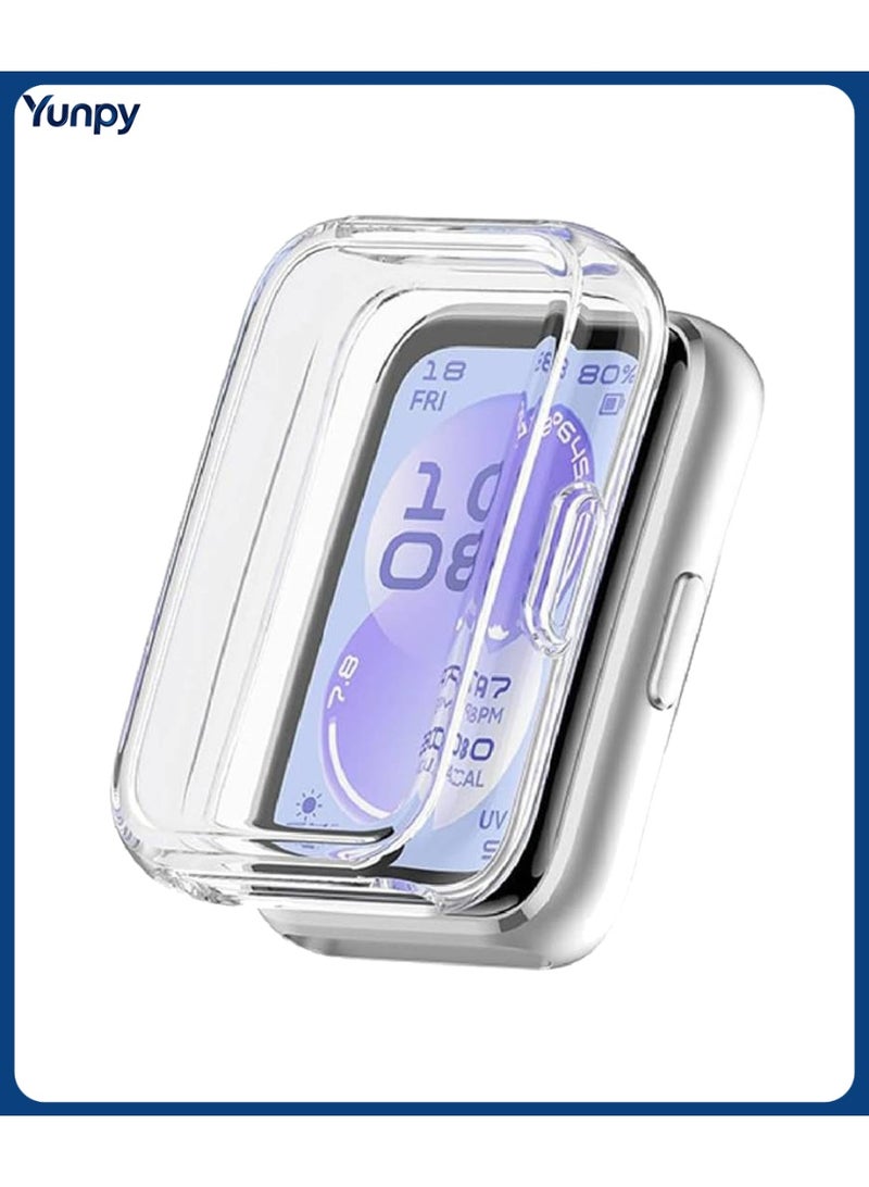 Yunpy Full Coverage TPU Case Screen Protector for Huawei Band 11, 360° Shockproof Bumper Protective Cover, Anti-Scratch HD Clear Protector for Huawei Band 11 Smart Watch Clear - Image 1