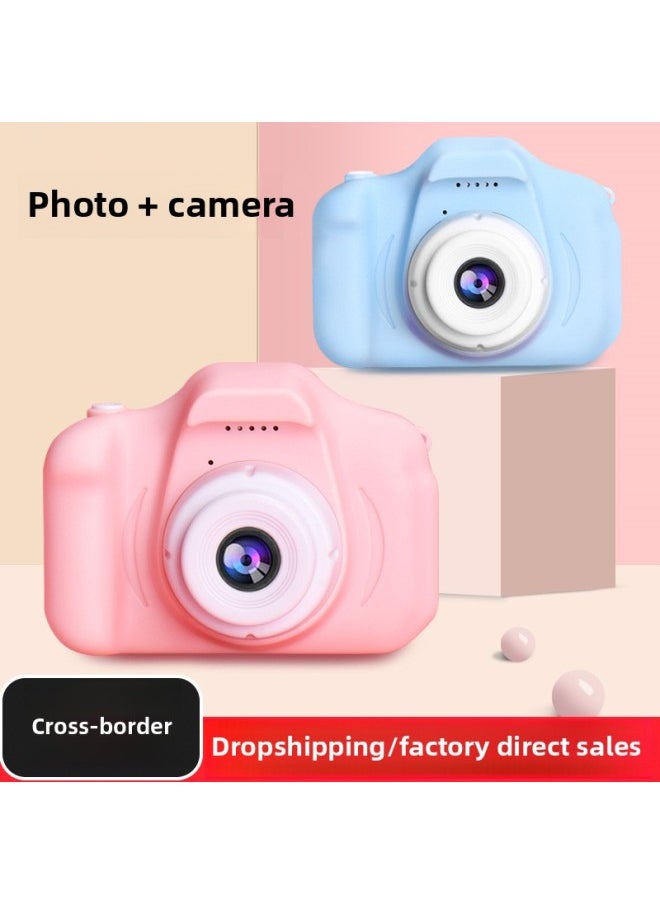 Children's Camera Toy Baby Cartoon Can Take Pictures Digital Camera Video Student Birthday Gift Cross Border-color:General List Record (blue Cat Set) + 32g Memory Card  - Image 2