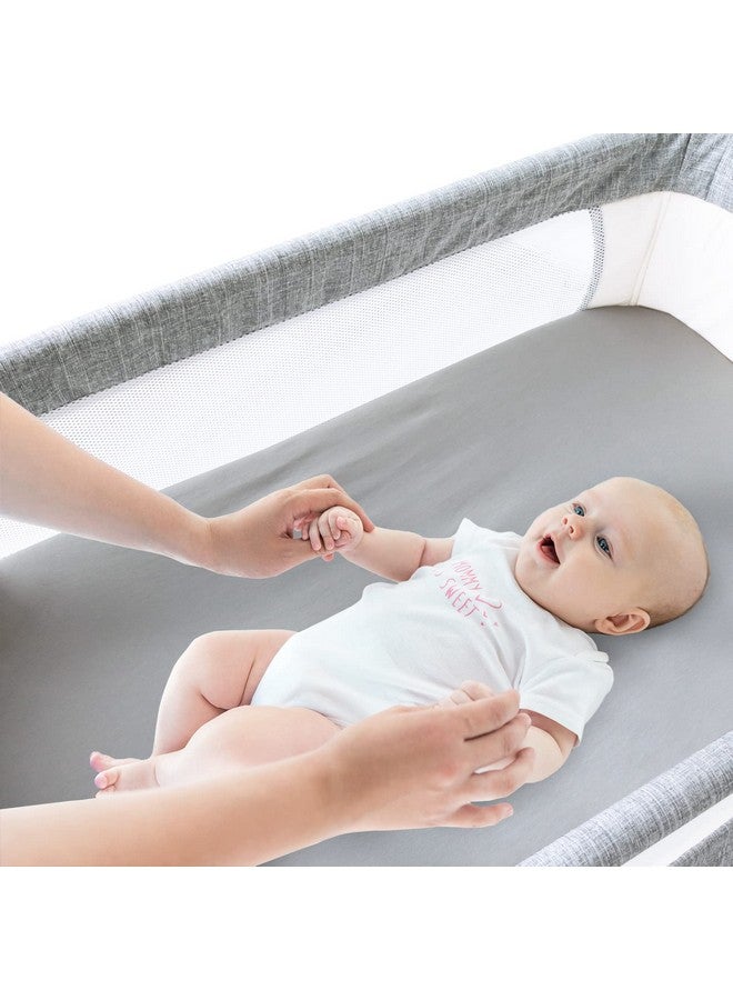 Biloban Bassinet Sheets for Maxi COSI Iora, Fodoss, BIERUM and Cloud Baby Bassinet Bedside Sleeper,100% Cotton, 2 Pack, Ultra Soft 33x20 Bassinet Fitted Sheet for Baby, Gray - Image 5