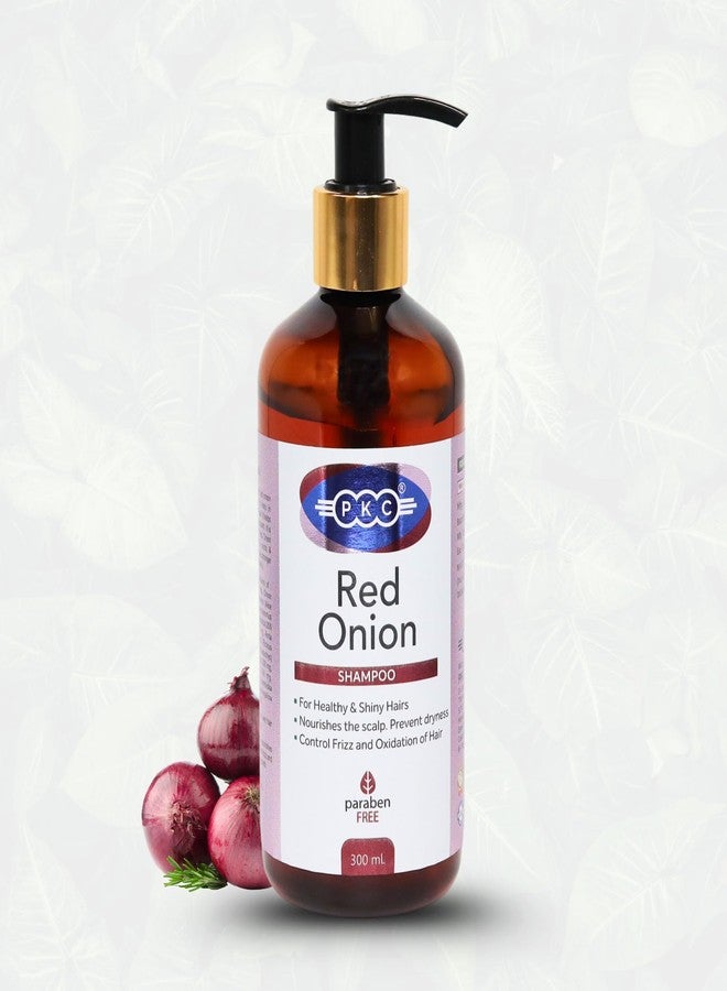 PKC 100% Natural Red Onion Hair Shampoo for Men & Women | Sulfate & Paraben Free | Promotes Hair Growth | Reduces Hair Fall | Strengthens Roots | Adds Shine | Suitable for All Hair Types | 300ml - Image 2