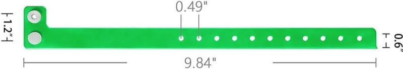 OUCHAN Plastic Event Wristbands Neon Green - 500 Pack Vinyl Wristbands for Parties - Image 3