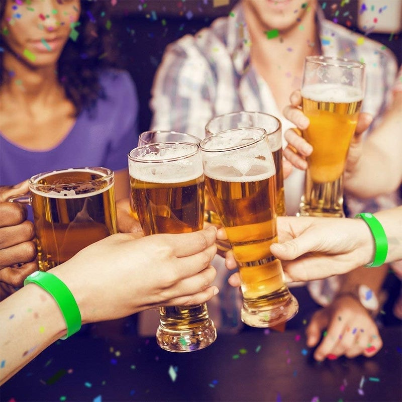 OUCHAN Plastic Event Wristbands Neon Green - 500 Pack Vinyl Wristbands for Parties - Image 5