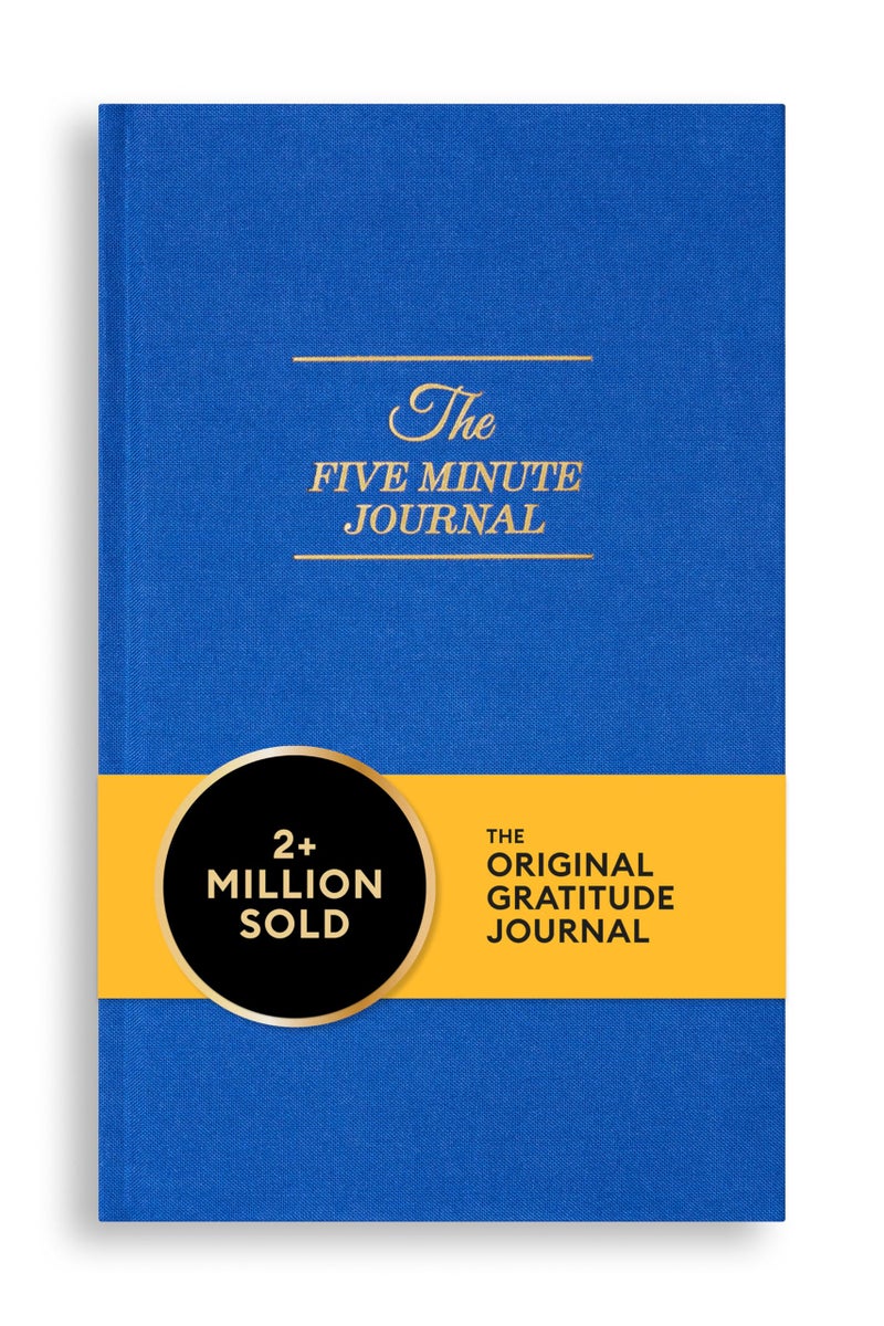 Intelligent Change The Five Minute Journal, Original Daily Gratitude 2025, Reflection & Manifestation for Mindfulness, Undated Daily with Gold Foiling, Plastic-Free, Blue - Image 1