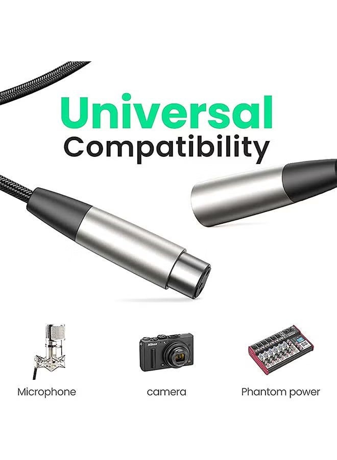 با لوف كابل ميكروفون XLR ذكر إلى XLR أنثى، سلك تمديد خلط، محول صوتي للأجهزة أو المضخمات والميكروفونات والمكسَر والبري أمب ونظام السماعات أو أي تسجيل احترافي آخر - 3 متر - Image 5