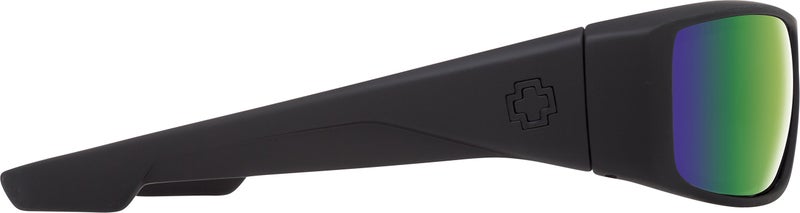 Spy Optic Logan Sunglasses with Happy Lens and Trident Polarization, Matte Black/Happy Bronze Polar with Green Spectra - Image 4