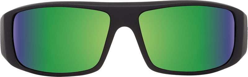 Spy Optic Logan Sunglasses with Happy Lens and Trident Polarization, Matte Black/Happy Bronze Polar with Green Spectra - Image 2