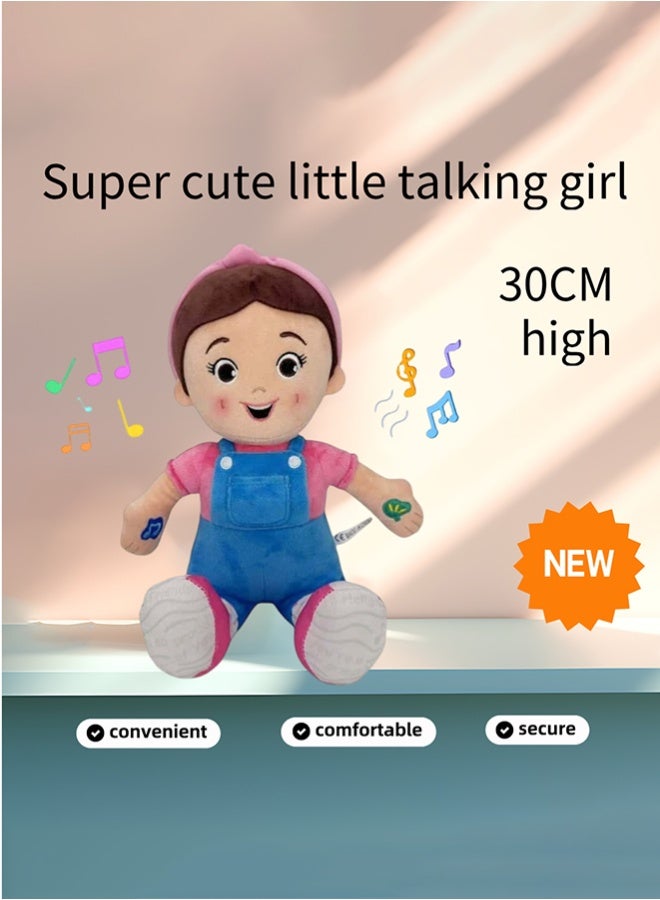 Ms. Rachel Speak & Sing Doll, 30CM Tall Interactive Toy with 4 Songs & 9+ Phrases, Rachel Plush Toy Soft Stuffed Plush Dolls for Kids, Learning Educational Toys for Toddler Ages 6 Months to 3+ Years - Image 1