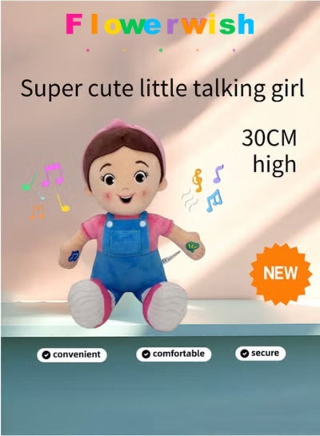 Flowerwish دمية السيدة راشيل المتحدثة والمغنية، بطول 30 سم، لعبة تفاعلية مع 4 أغاني و9+ عبارات، دمية راشيل المحشوة الناعمة للأطفال، ألعاب تعليمية تعليمية للأطفال من عمر 6 أشهر إلى 3+ سنوات - Image 1
