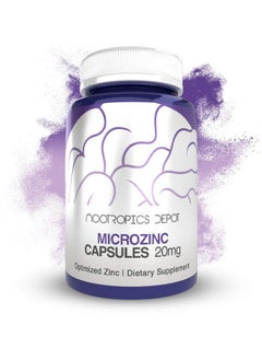 Nootropics Depot Microzinc Capsules ; 20Mg ; Optimized Zinc Supplement ; 30 Count  - Image 1