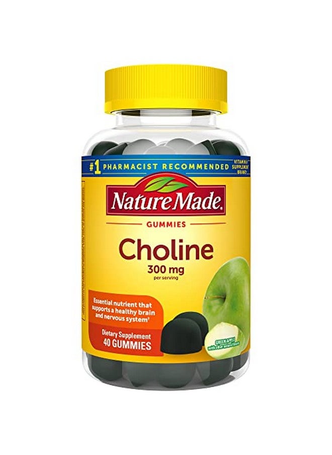 Nature Made - Choline Supplements Supports Liver Health Nervous System Function And Brain Health 40 Vegan Gummies 20 Day Supply - Image 1