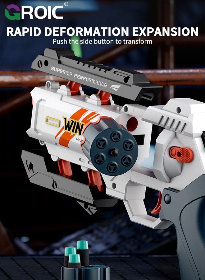 GROIC Soft Bullet Gun Toy Revolver Gun, Revolver Gun with 12 PCS Soft Foam , Blaster Ejecting Toy Gun Pistol，Action Toy Gun, Shooting Games Play Toys Revolver Gun Cool Kids' Education Pistol Toy  - Image 3