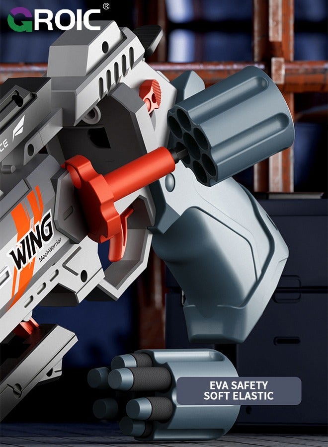 GROIC Soft Bullet Gun Toy Revolver Gun, Revolver Gun with 12 PCS Soft Foam , Blaster Ejecting Toy Gun Pistol，Action Toy Gun, Shooting Games Play Toys Revolver Gun Cool Kids' Education Pistol Toy  - Image 5