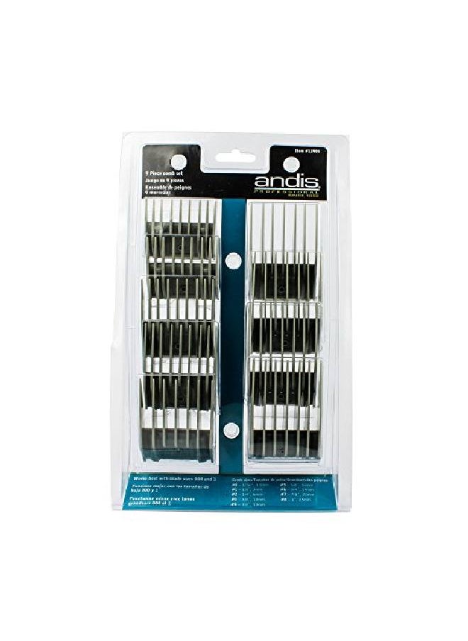 andis - Universal Hair Clipper Cutting Guides Attachments Set Of 9 - Image 1