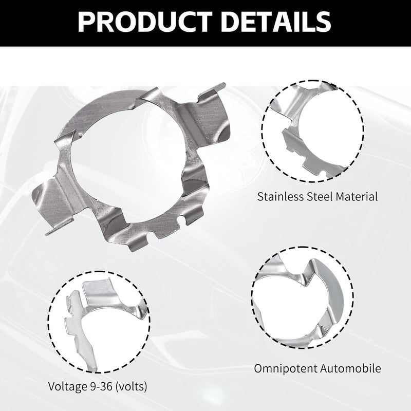 Ongfuwu H7 LED Headlight Bulb Adapter Set - Image 4