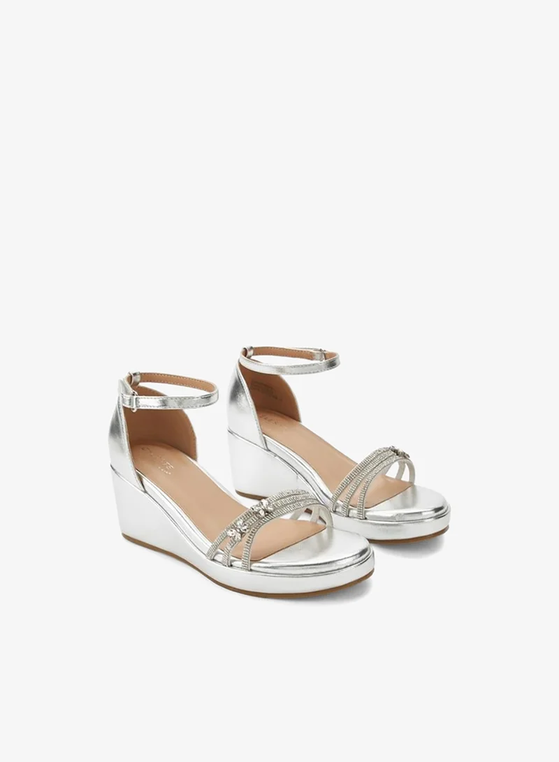 Celeste Girls Embellished Wedge Heel Sandals Ramadan Collections