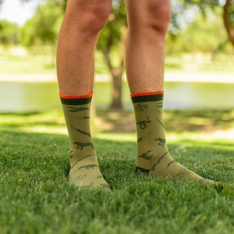 Lavley I'd Rather Be Hunting - Novelty Socks, Funny Fishing and Hunting Socks for Men, Comfortable Cotton Blend, Fun & Crazy Boot Style, Funny Gift for Men Size 6-13 - Image 2