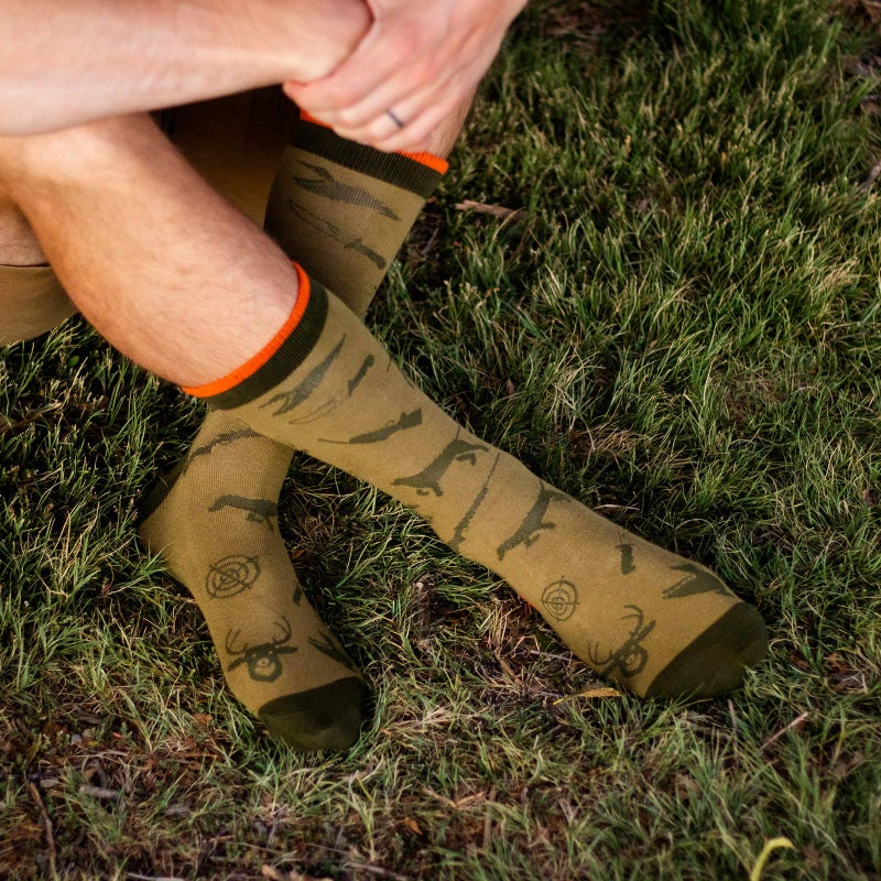 Lavley I'd Rather Be Hunting - Novelty Socks, Funny Fishing and Hunting Socks for Men, Comfortable Cotton Blend, Fun & Crazy Boot Style, Funny Gift for Men Size 6-13 - Image 3
