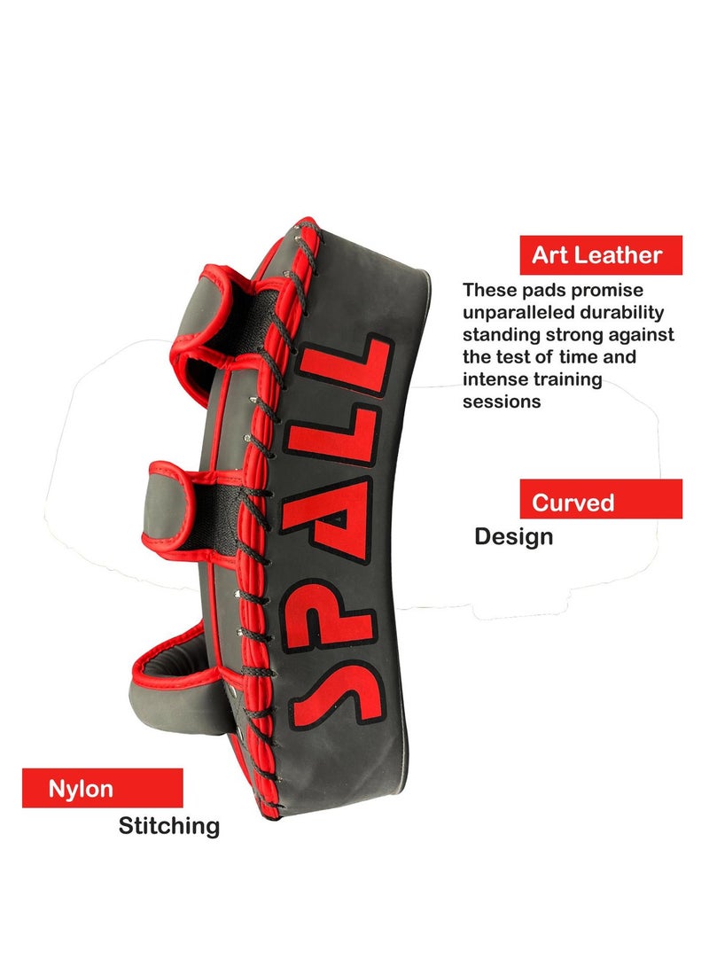 سبال درع ضربة الركل - وسادة منحنية قفازات تدريب الملاكمة واللكمات وهدف تركيز الذراع للفنون القتالية والتايكوندو والكاراتيه والمواي تاي وUFC وMMA وSanda Drill وPU من الجلد - Image 4