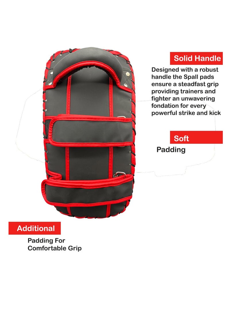 سبال درع ضربة الركل - وسادة منحنية قفازات تدريب الملاكمة واللكمات وهدف تركيز الذراع للفنون القتالية والتايكوندو والكاراتيه والمواي تاي وUFC وMMA وSanda Drill وPU من الجلد - Image 5