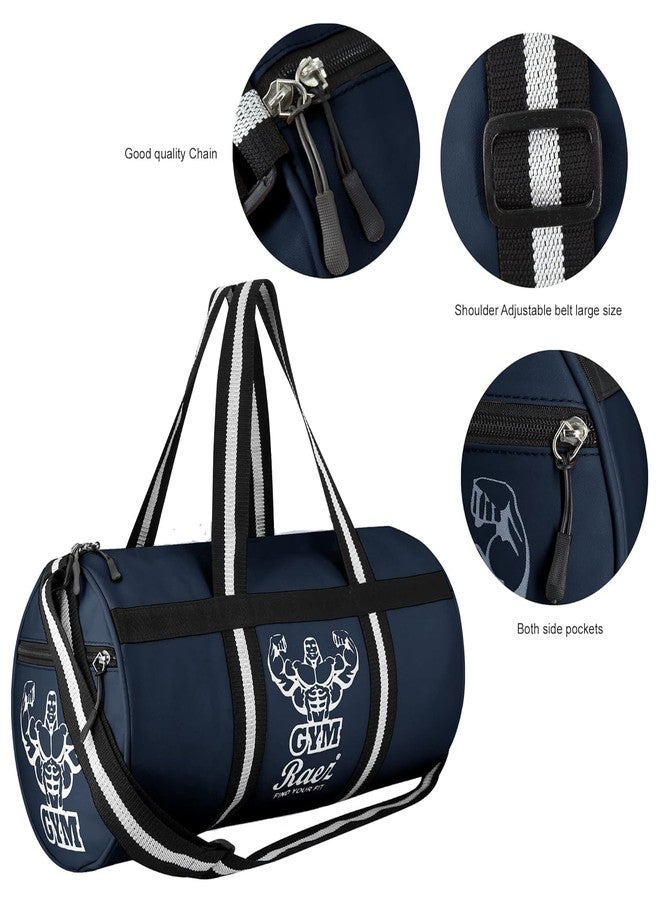 AZ Collection Gym Bag for Boys/Girls 40cms Duffle/Shoulder/Gym Bag for Men & Women with Separate Shoe Compartment | Duffle Bag For Gym (Navy Blue) - Image 5