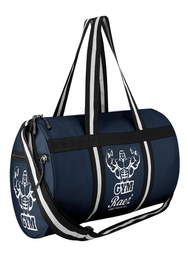 AZ Collection Gym Bag for Boys/Girls 40cms Duffle/Shoulder/Gym Bag for Men & Women with Separate Shoe Compartment | Duffle Bag For Gym (Navy Blue) - Image 2