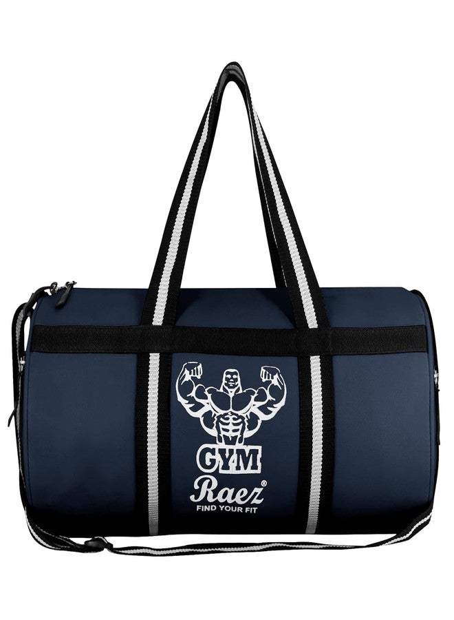 AZ Collection Gym Bag for Boys/Girls 40cms Duffle/Shoulder/Gym Bag for Men & Women with Separate Shoe Compartment | Duffle Bag For Gym (Navy Blue) - Image 3