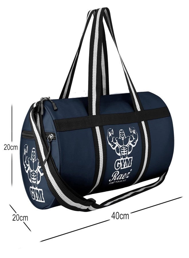 AZ Collection Gym Bag for Boys/Girls 40cms Duffle/Shoulder/Gym Bag for Men & Women with Separate Shoe Compartment | Duffle Bag For Gym (Navy Blue) - Image 4