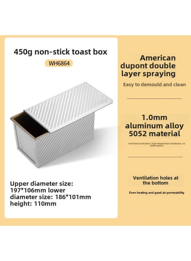 Toast Mold 450g Household Baking Tools Toast Baking Pan Baking Bread Non-stick Toast Box Cake Baking Pan-Color - Image 1