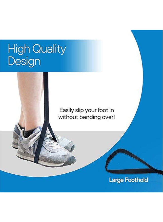 Leg Lifter Strap for Mobility Aid - Single Loop Leg Lifter Mobility Aid for Bed, Hip and Knee Replacement Recovery Kit for Disabled, Elderly Walking, Stroke Rehabilitation Support (Black) - Image 5