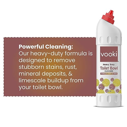 Vooki Heavy Duty Toilet Bowl Cleaner Fumeless Deep Action liquid & Hard Stains Spray and Wipe for Toughest House Hold Stains - 500 ml Each For Home and Commercial Use (Combo Pack of 2) - Image 2