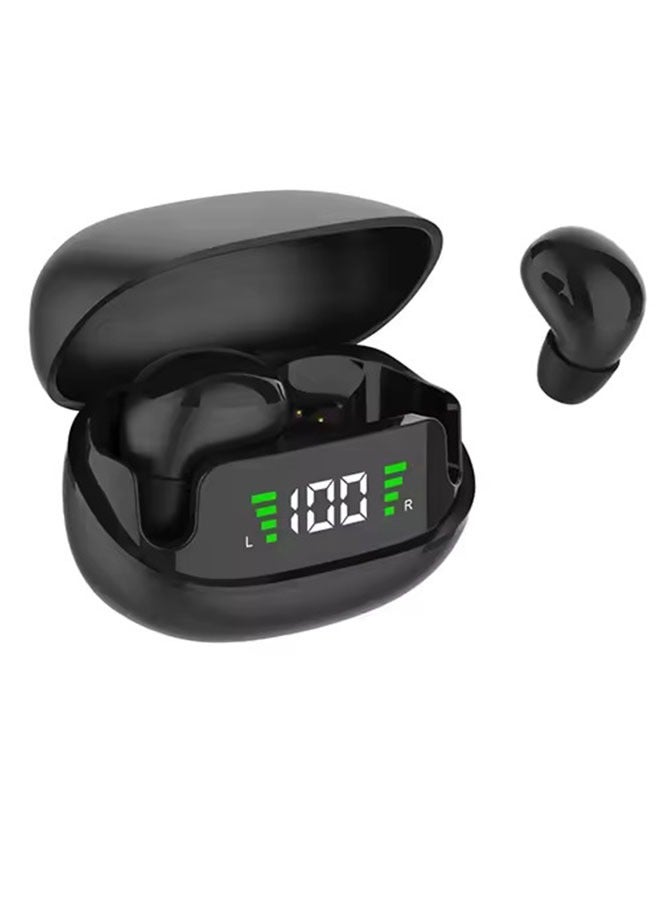 آيجو سماعات رأس لاسلكية تعمل بتقنية البلوتوث 5.3، بطارية تدوم 24 ساعة، تشغيل الموسيقى لمدة ساعتين بعد شحنها لمدة 10 دقائق، مدمجة ومريحة، مقاومة للماء بتصنيف IPX5، أسود - Image 2