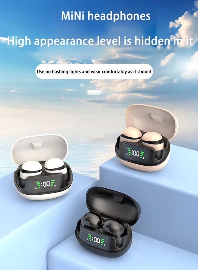 آيجو سماعات رأس لاسلكية تعمل بتقنية البلوتوث 5.3، بطارية تدوم 24 ساعة، تشغيل الموسيقى لمدة ساعتين بعد شحنها لمدة 10 دقائق، مدمجة ومريحة، مقاومة للماء بتصنيف IPX5، أسود - Image 3