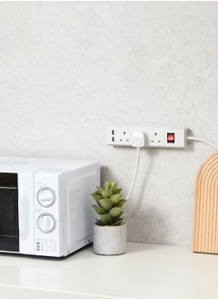 LAWAZIM Heavy duty 3 Way Extension Cable with on/off buttons & 2 USB Port | 5 Meters | 2990W  - Image 5