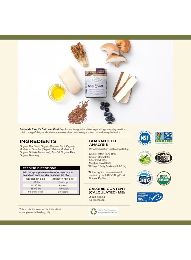 Badlands Ranch - Skin & Coat Canine Supplement w/Omega-3 Fatty Acids, Org. Ingredients, Antioxidant Topper, Nourish Coat &Paws, Joint, Support Shiny Coat & Healthy Skin by Katherine Heigl (30 Scoops) - Image 3