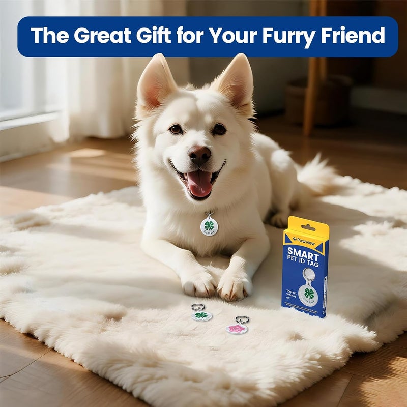 PawView QR Code Pet ID Tags for Dogs & Cats [2-Pack] Luck Charm Design, Waterproof, Smart Personalized Dog Tags with Modifiable Profile & Emergency Contact,QR for Instant Location Alerts - Image 5