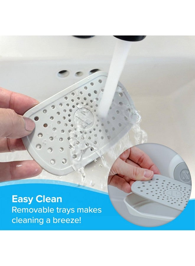 SlipX Solutions Patented Double Soap Saver, Strong Hold Suction Cup Soap Holder, Must Have Universal Kitchen & Bathroom Shower Accessories, No Drilling, No Tools, Rust-Proof, Removable, White - Image 3