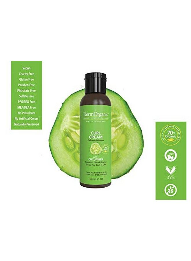 DermOrganic Curl Cream For Hair Separate & Define For Bounce & Shine 5 Fl.Oz. - Image 5