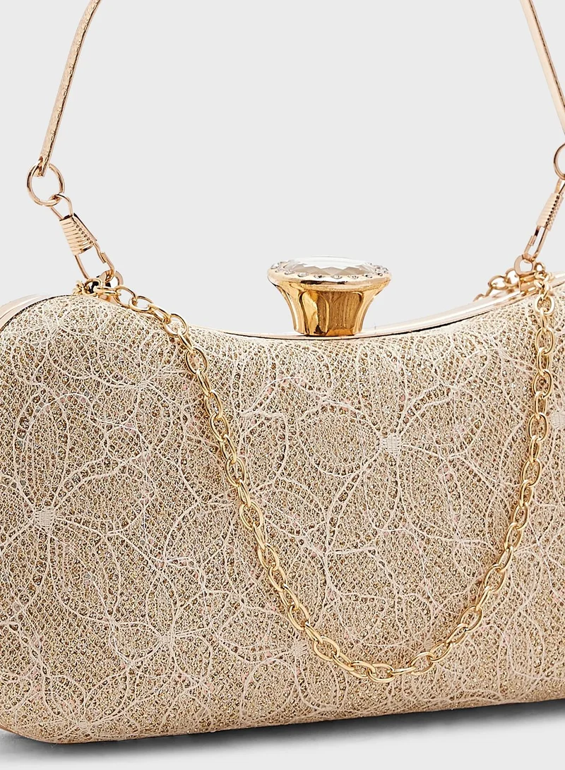 Khizana Embellished Box Clutch Bag