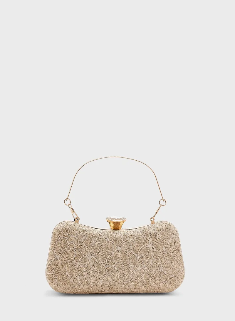 Khizana Embellished Box Clutch Bag