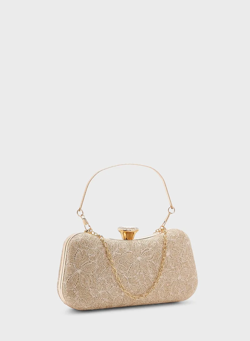 Khizana Embellished Box Clutch Bag