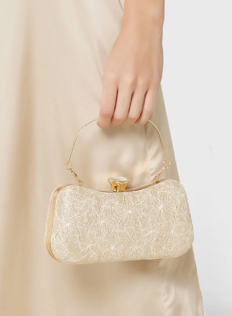 Khizana Embellished Box Clutch Bag