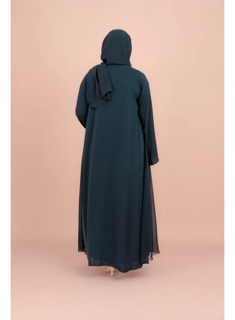 IKKXA Luxe Kulfa Embellished Abaya AIK124 Black